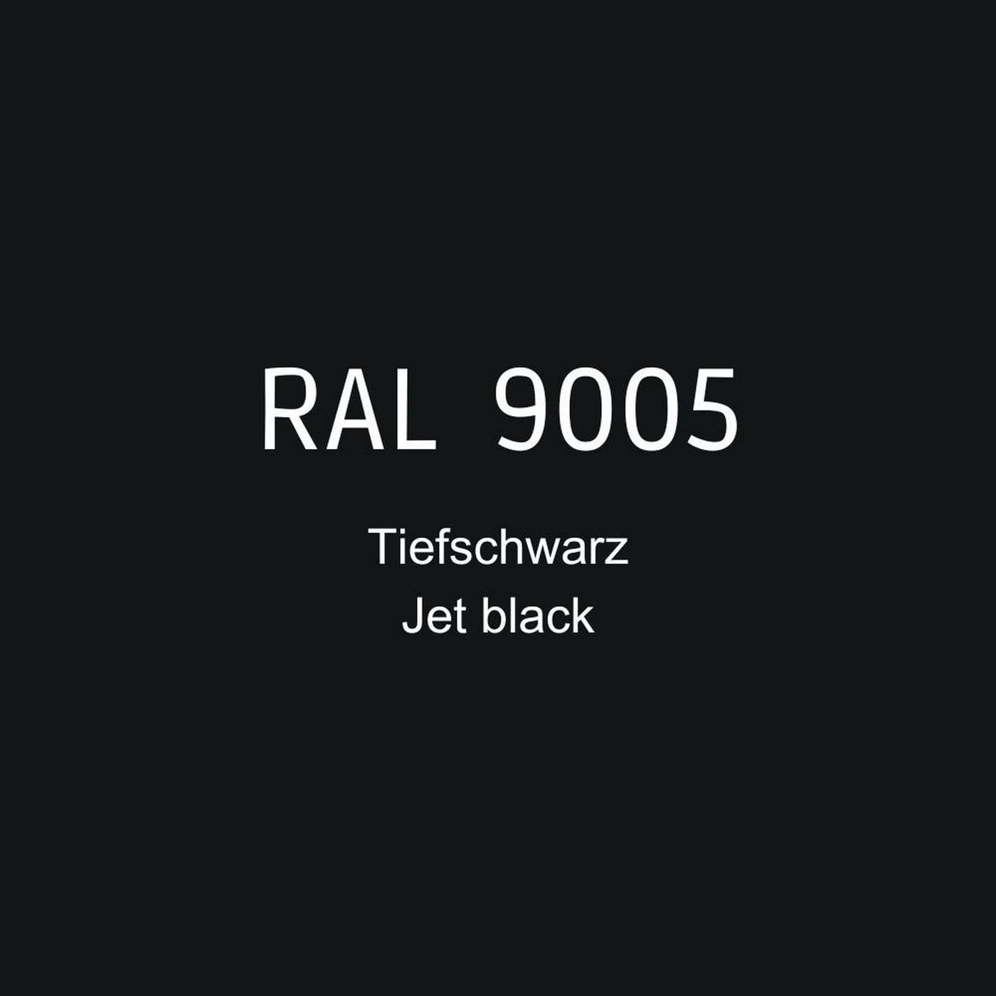 RAL 9005 Tiefschwarz 1K Lack Farbkarte